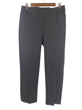 Chico's So Slimming Brigitte Slim Leg Gray Ankle Pants Shaping Stretch Sz 1P 8P